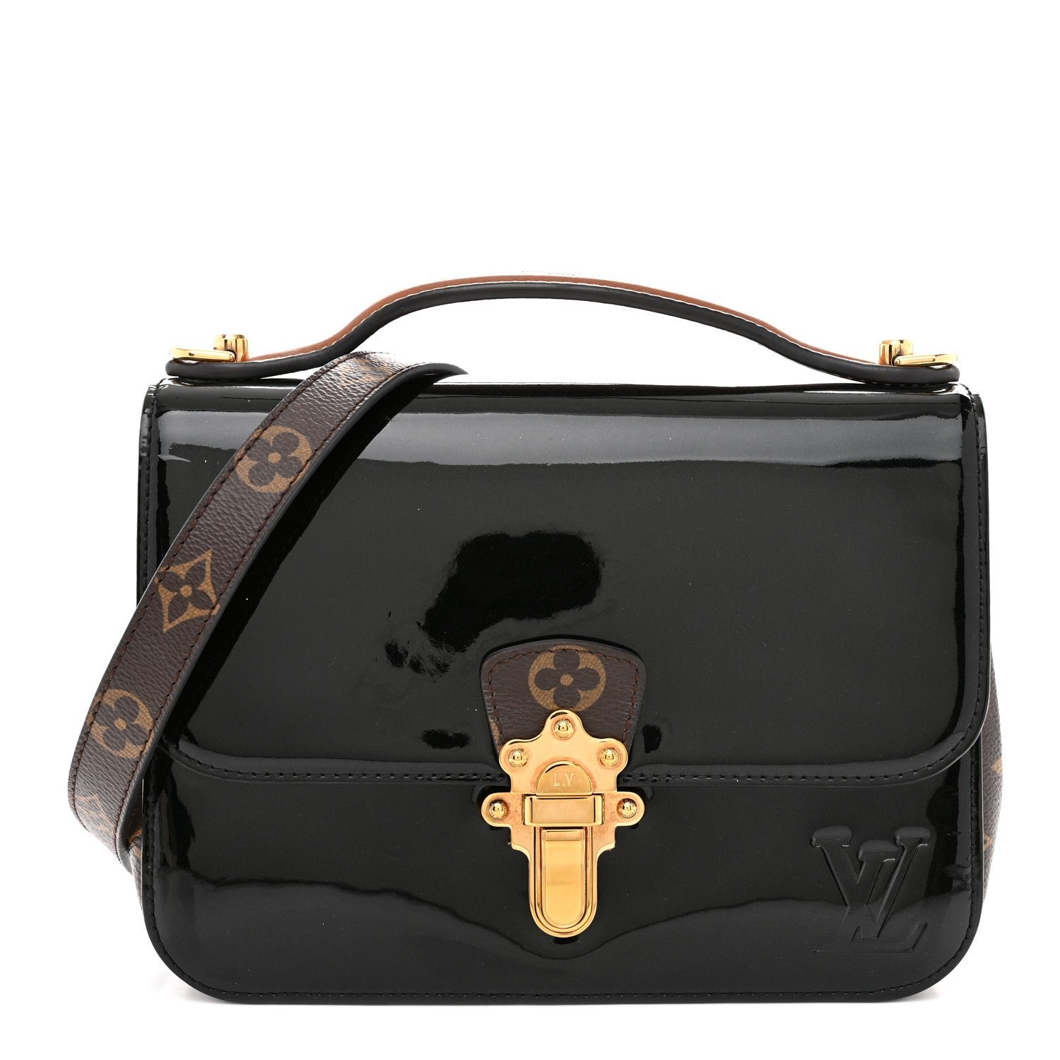 Louis Vuitton Patent Calfskin Monogram Cherrywood BB Black