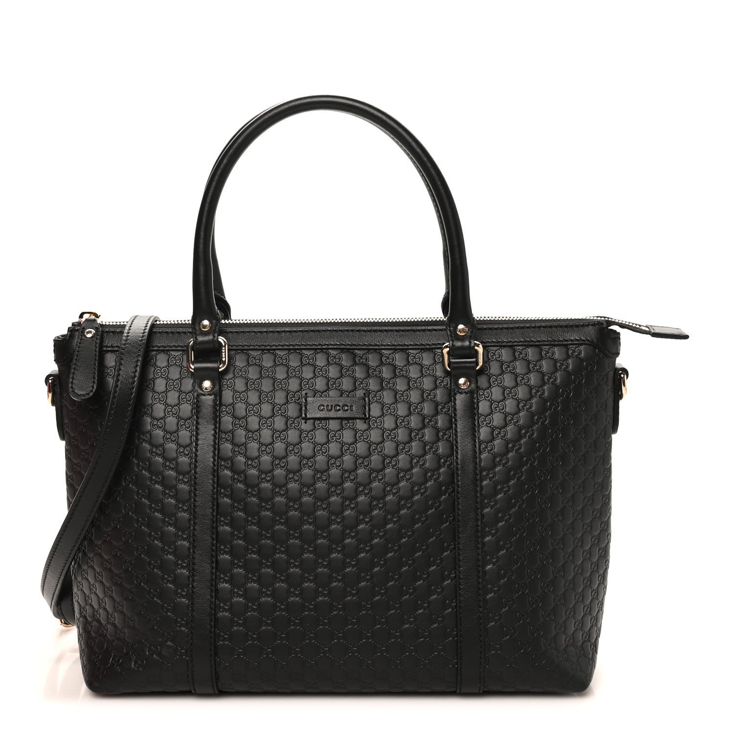 Gucci Soft Microguccissima Small Zippered Satchel Black