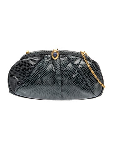 Judith Leiber Embossed Leather Evening Bag