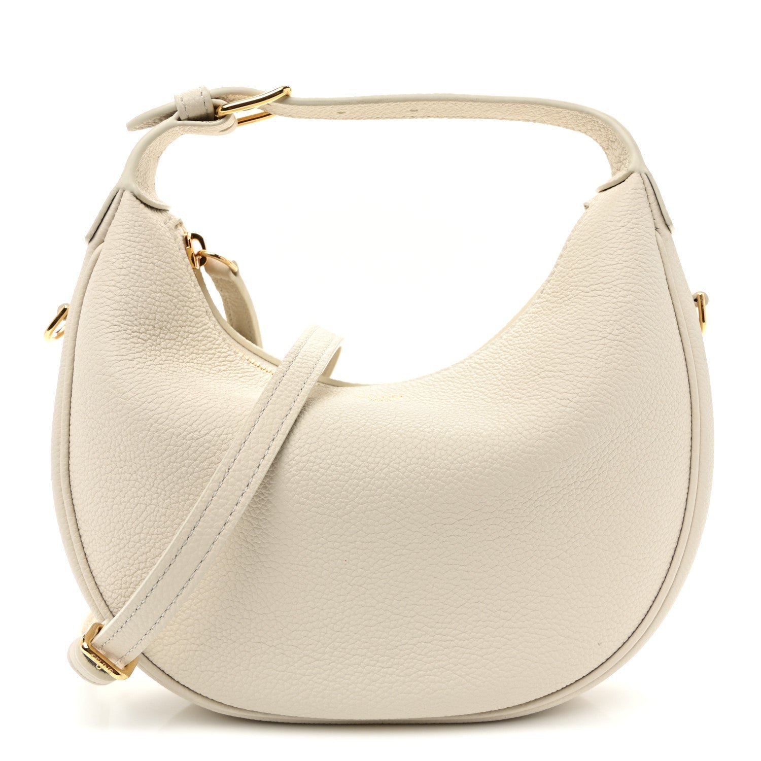 Celine Supple Grained Calfskin Teen Lulu Shoulder Bag Rice