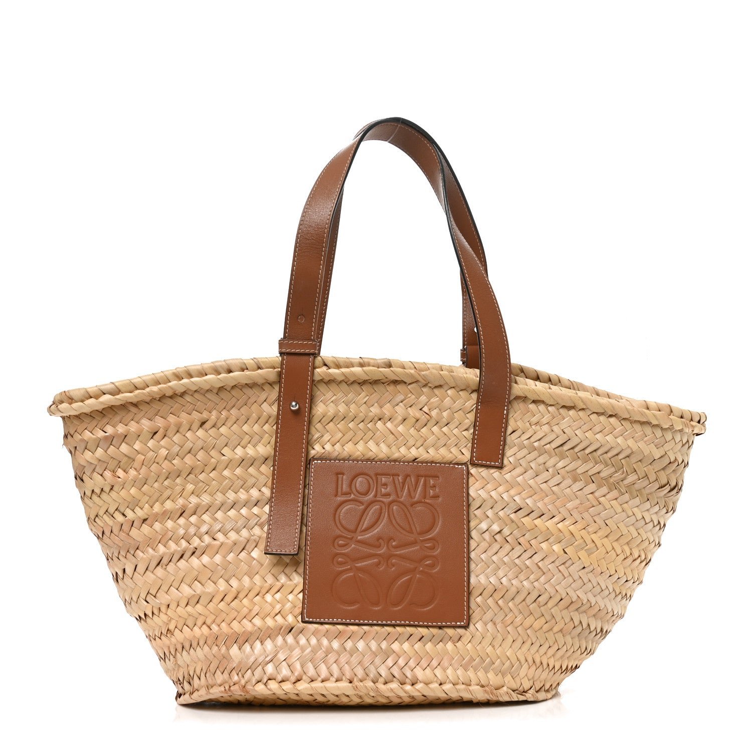 Loewe Raffia Large Basket Tote Bag Natural Tan