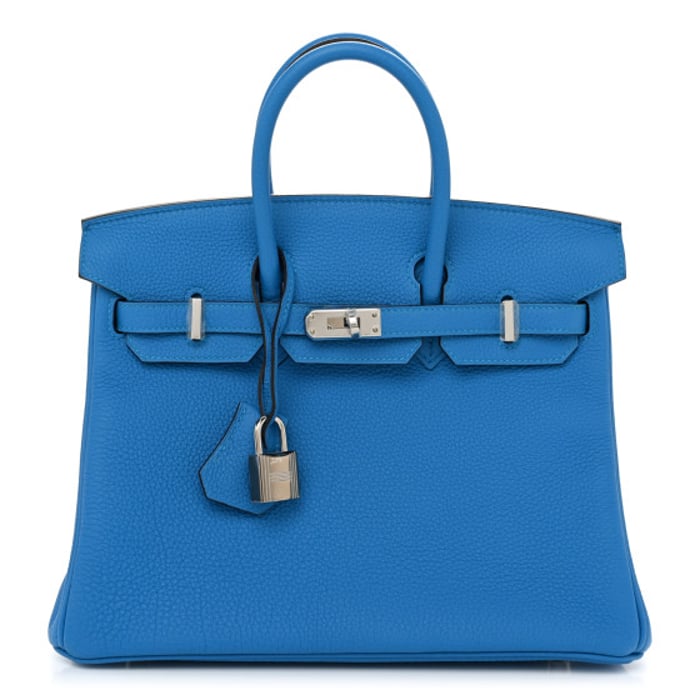 Hermes Togo Birkin 25 Bleu Zanzibar