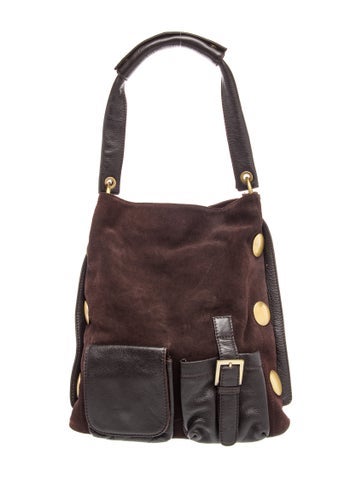 Balmain Suede Shoulder Bag Vintage