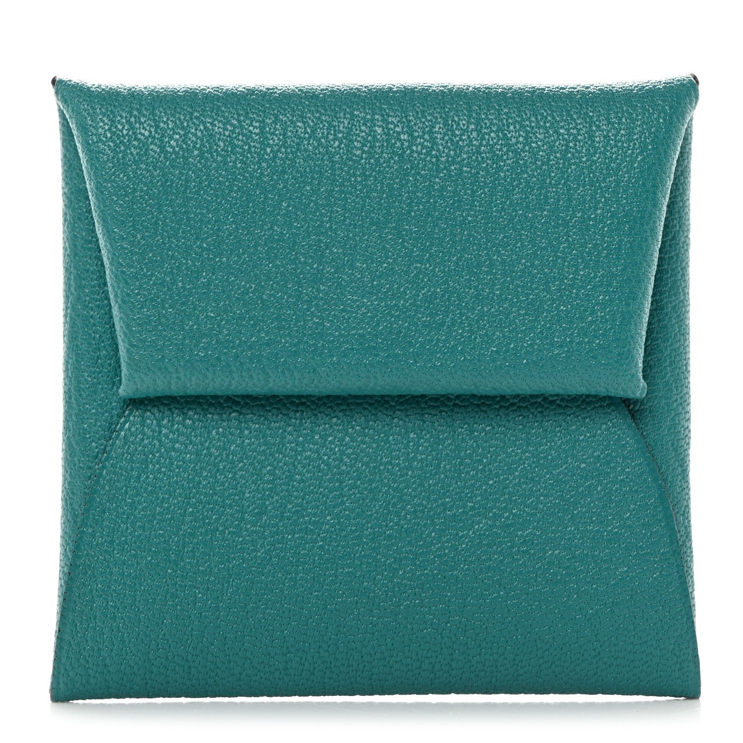 Hermes Chevre Mysore Bastia Coin Purse Vert Bosphore