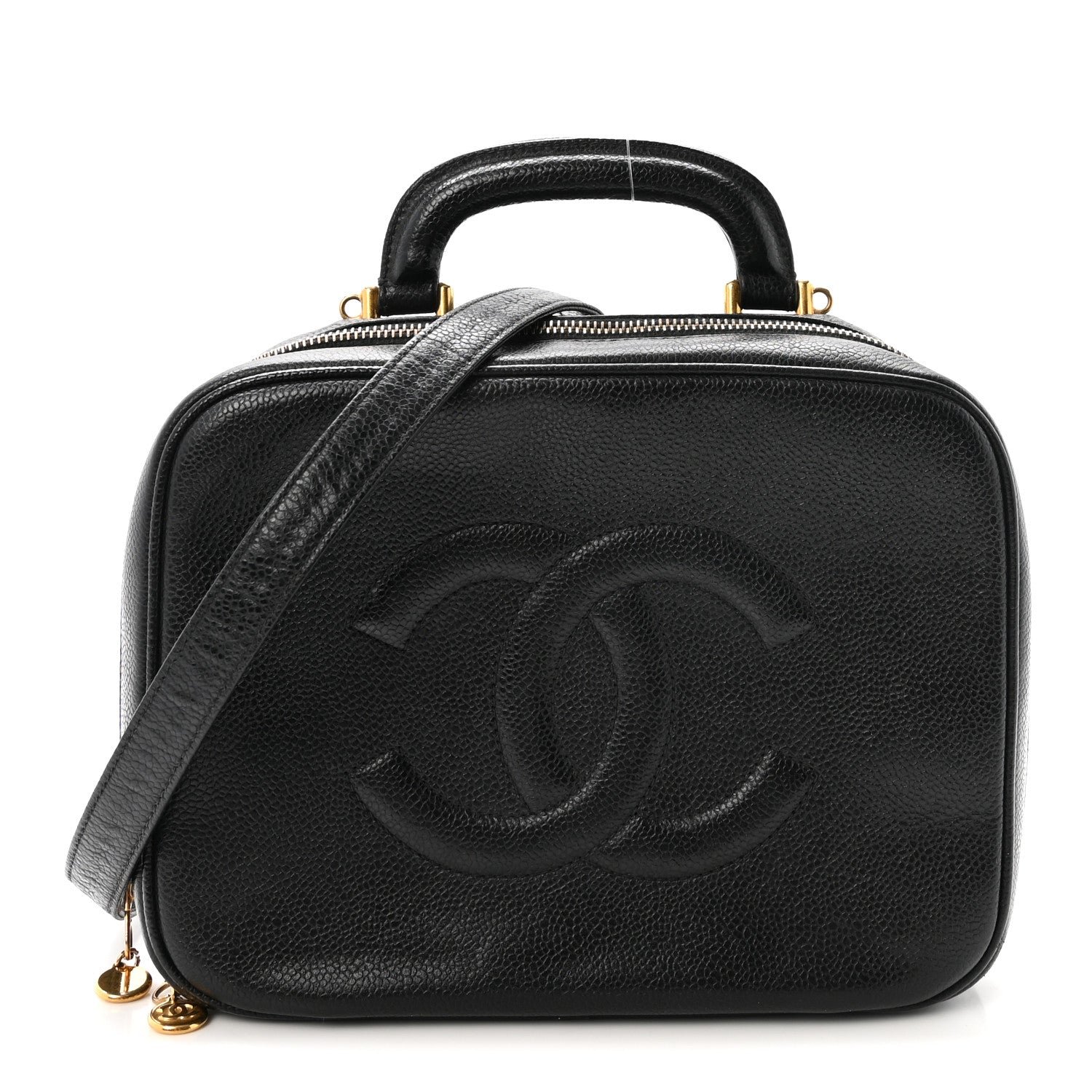 Chanel Caviar Timeless CC Vanity Case Black