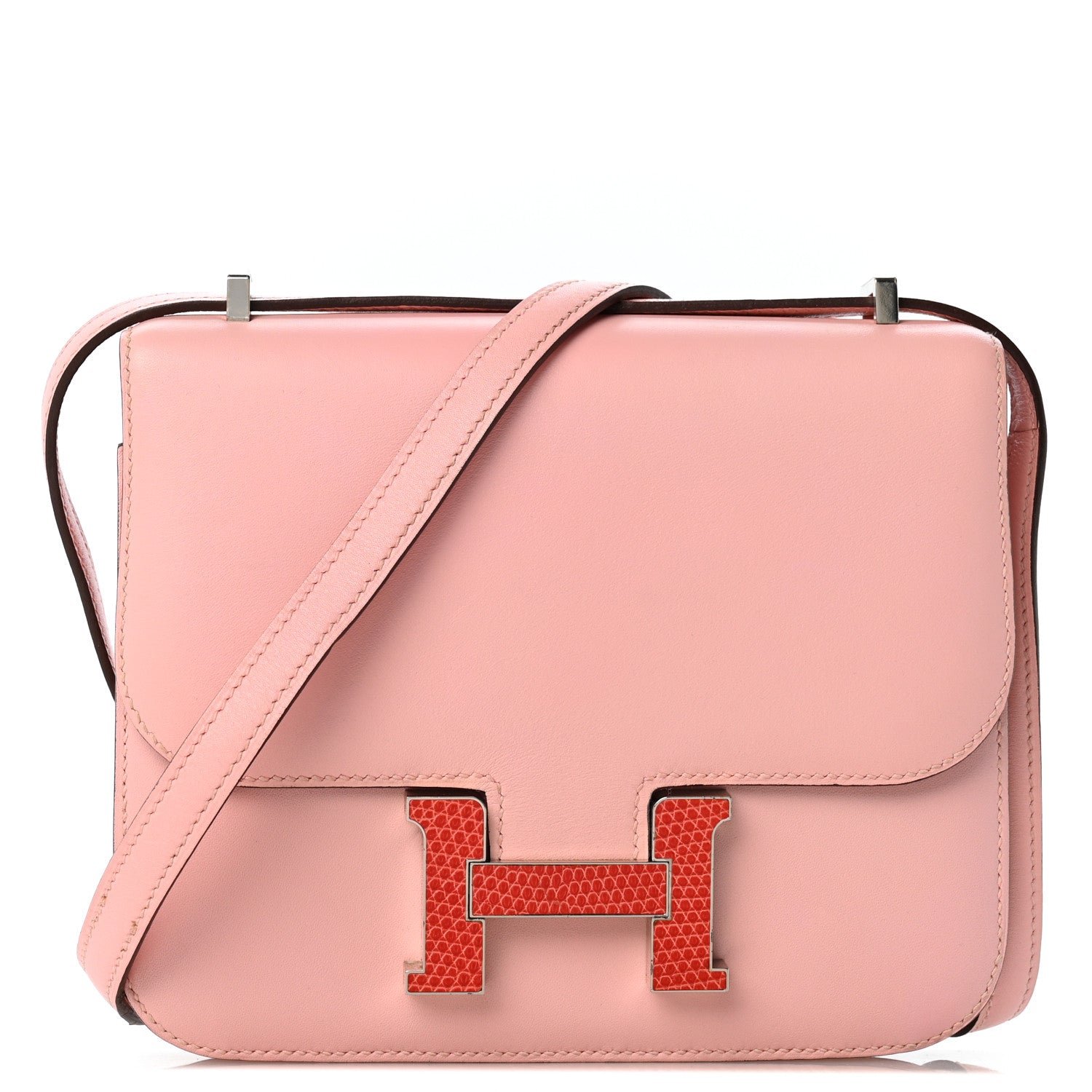 Hermes Tadelakt Lizard Constance 18 Rose Sakura Bougainvillea