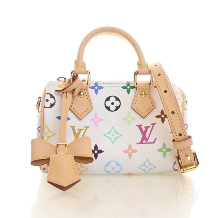Louis Vuitton x Takashi Murakami Multicolor Monogram Nano Speedy Bandouliere
