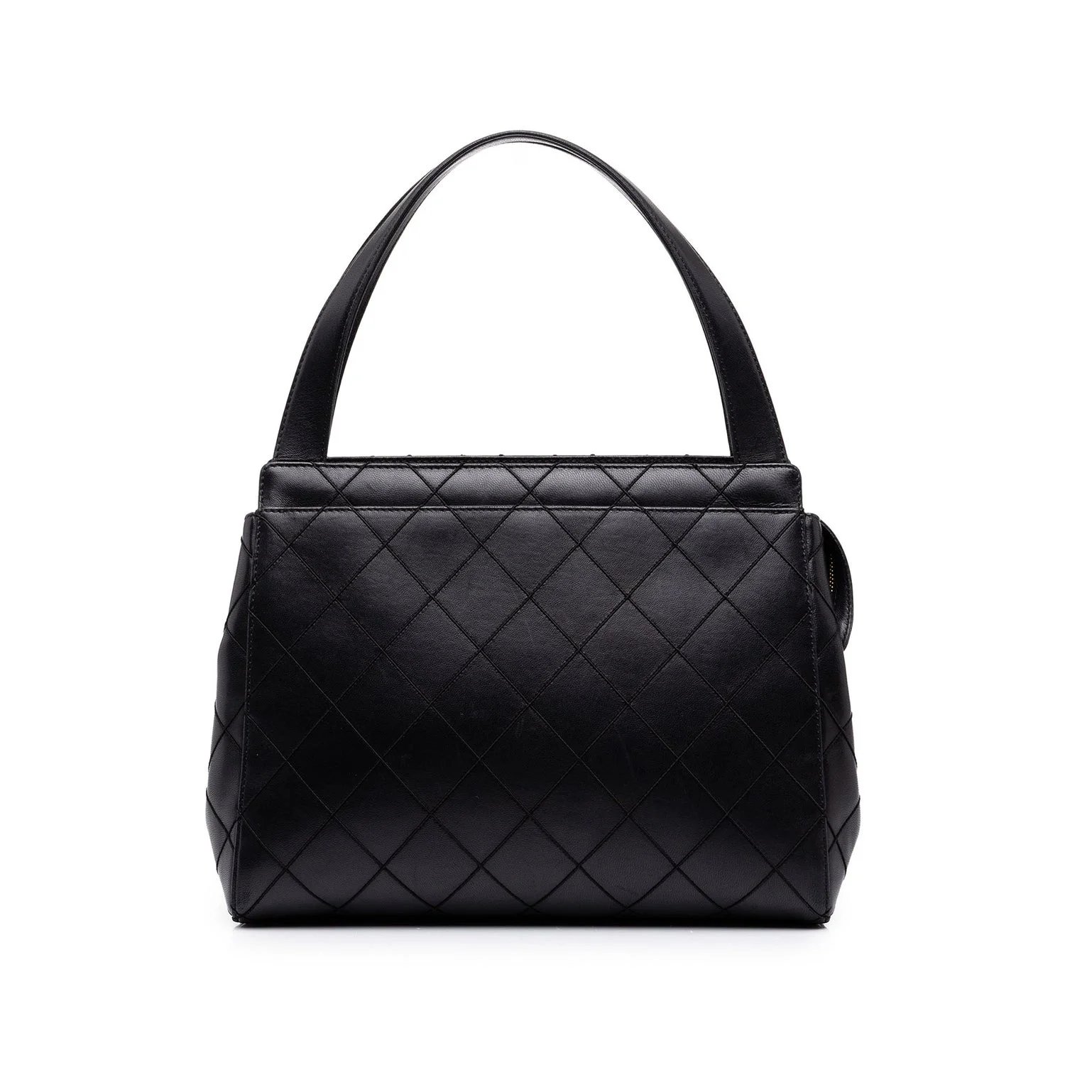 CC Stitched Lambskin Handbag