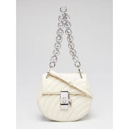 Chloe Chloe White Quilted Leather Mini Bijou Bag
