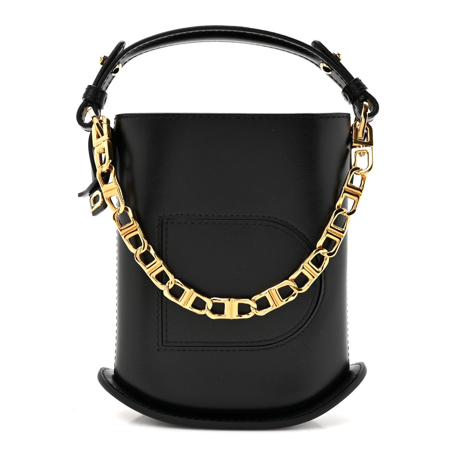 Delvaux Box Calfskin Toy Pin Eclat Bucket Black