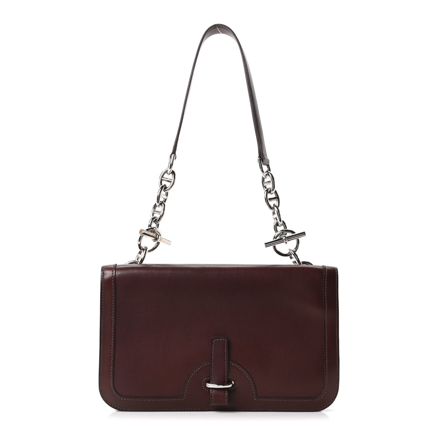 Hermes Evergrain Sac Chaine D'Ancre Shoulder Bag Havane