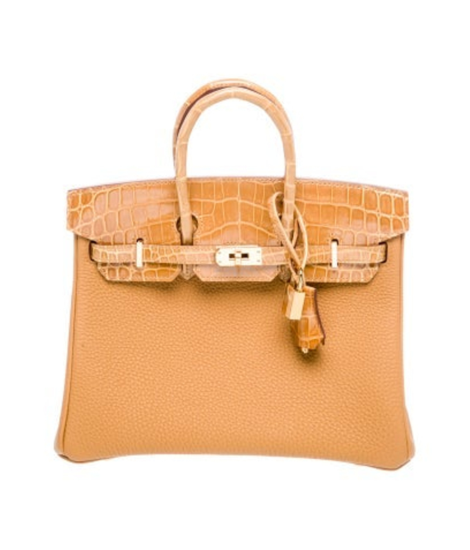 Hermes Togo Shiny Crocodile Birkin Touch 25