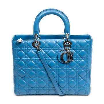 Dior Leather Large Lady Dior Zip