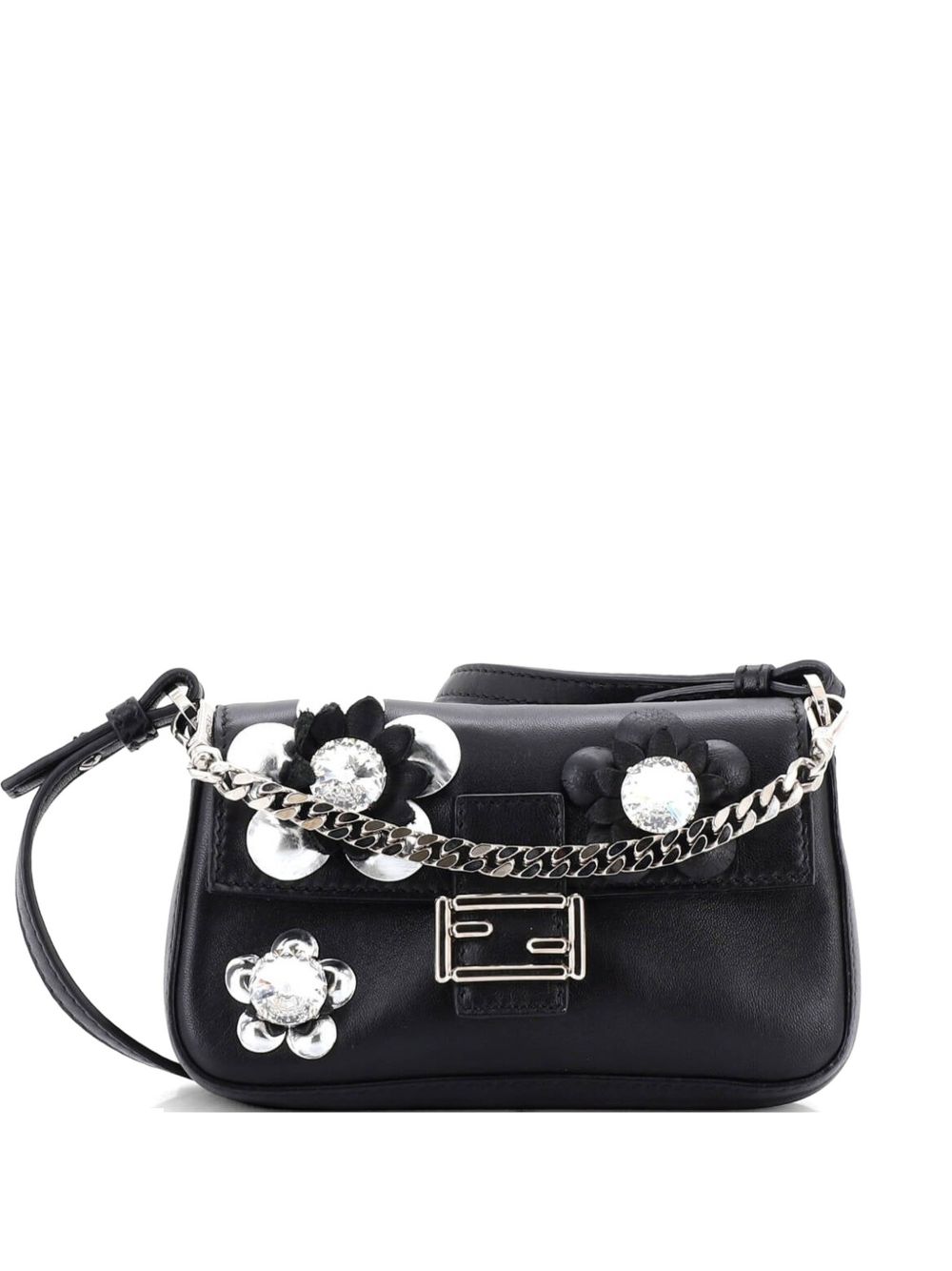 Baguette Bag Embellished Leather Micro crossbody bag