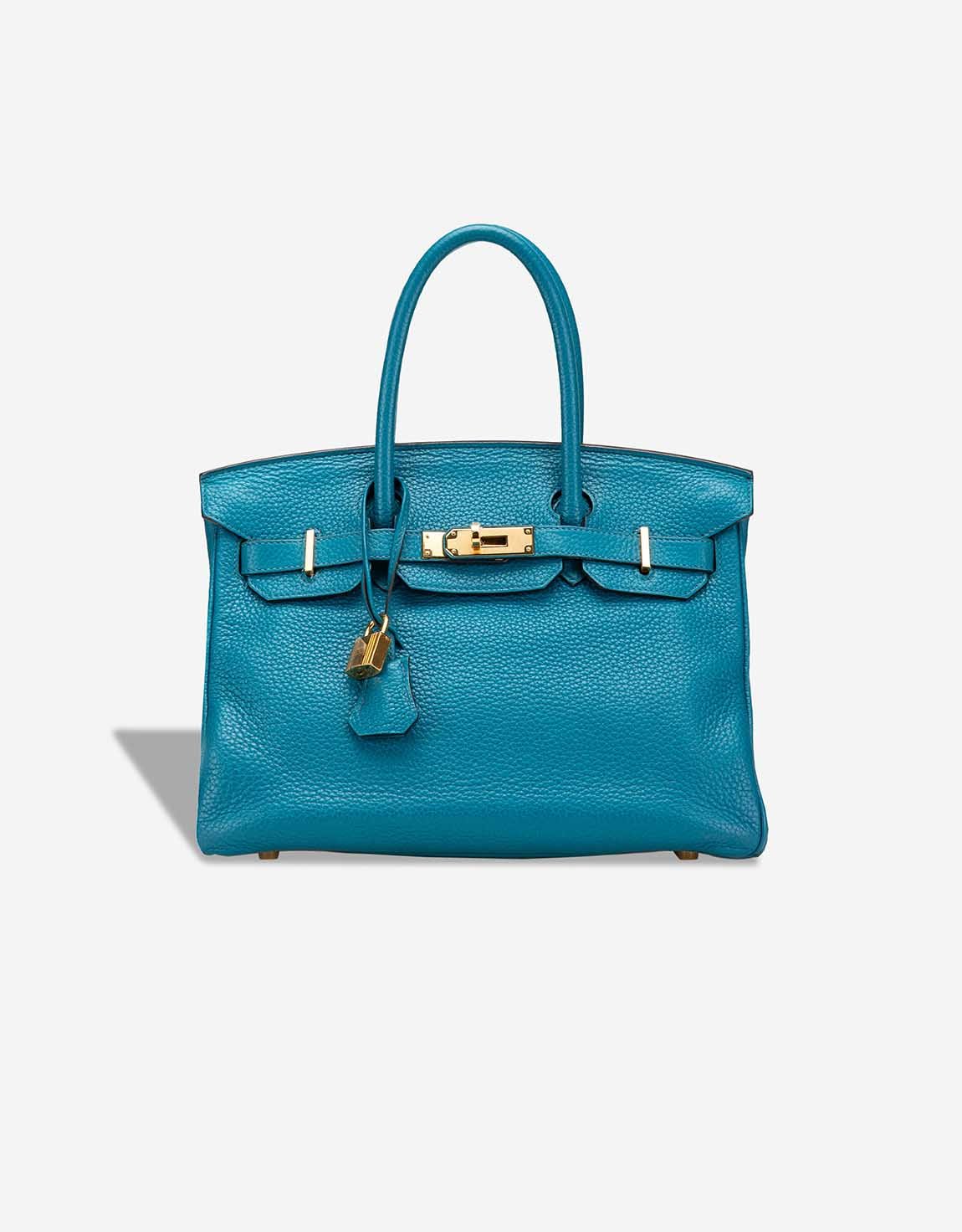 Hermes 
		Birkin 30 Clémence Cobalt    