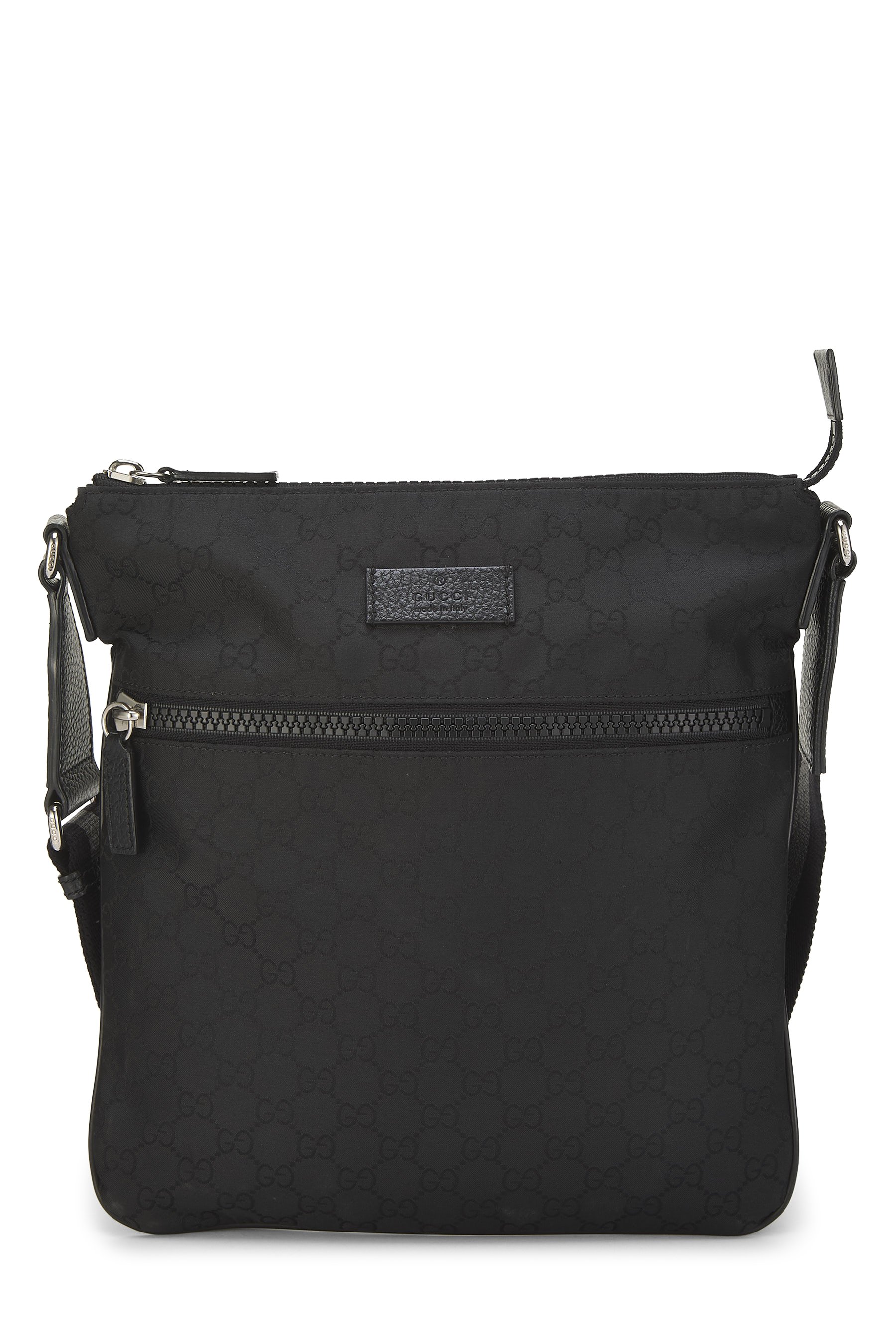 Black GG Nylon Messenger
