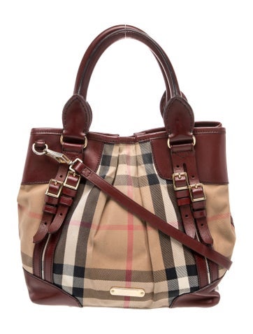 House Check Bridle Whipstitch Tote