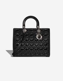 Dior 
		Lady Large Patent Black    