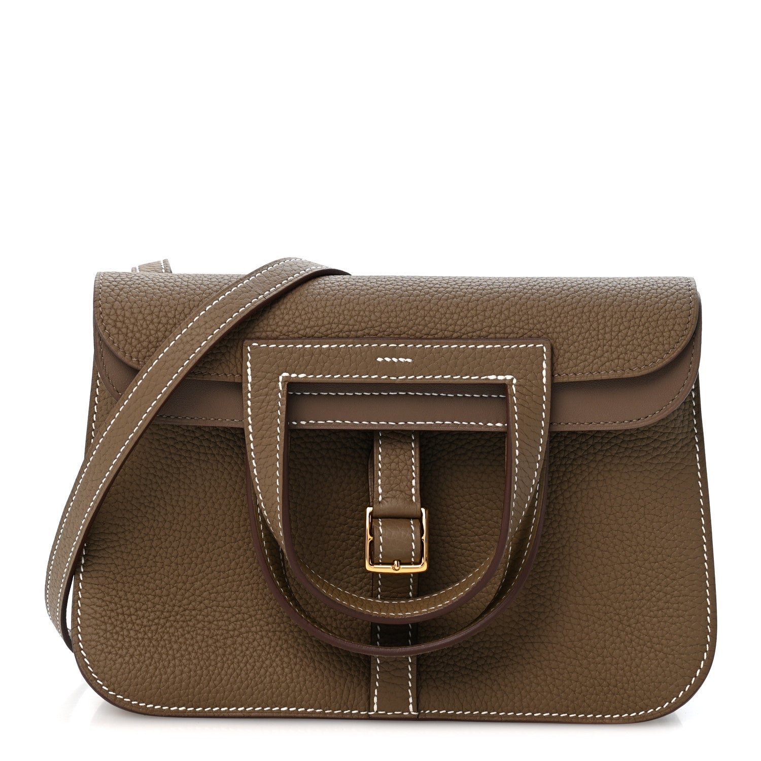 Hermes Taurillon Clemence Halzan 25 Etoupe