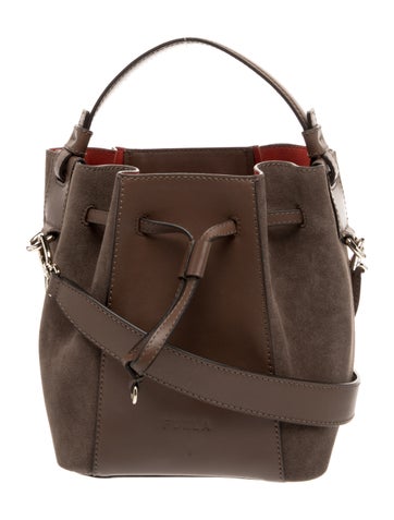 Suede Top Handle Bag