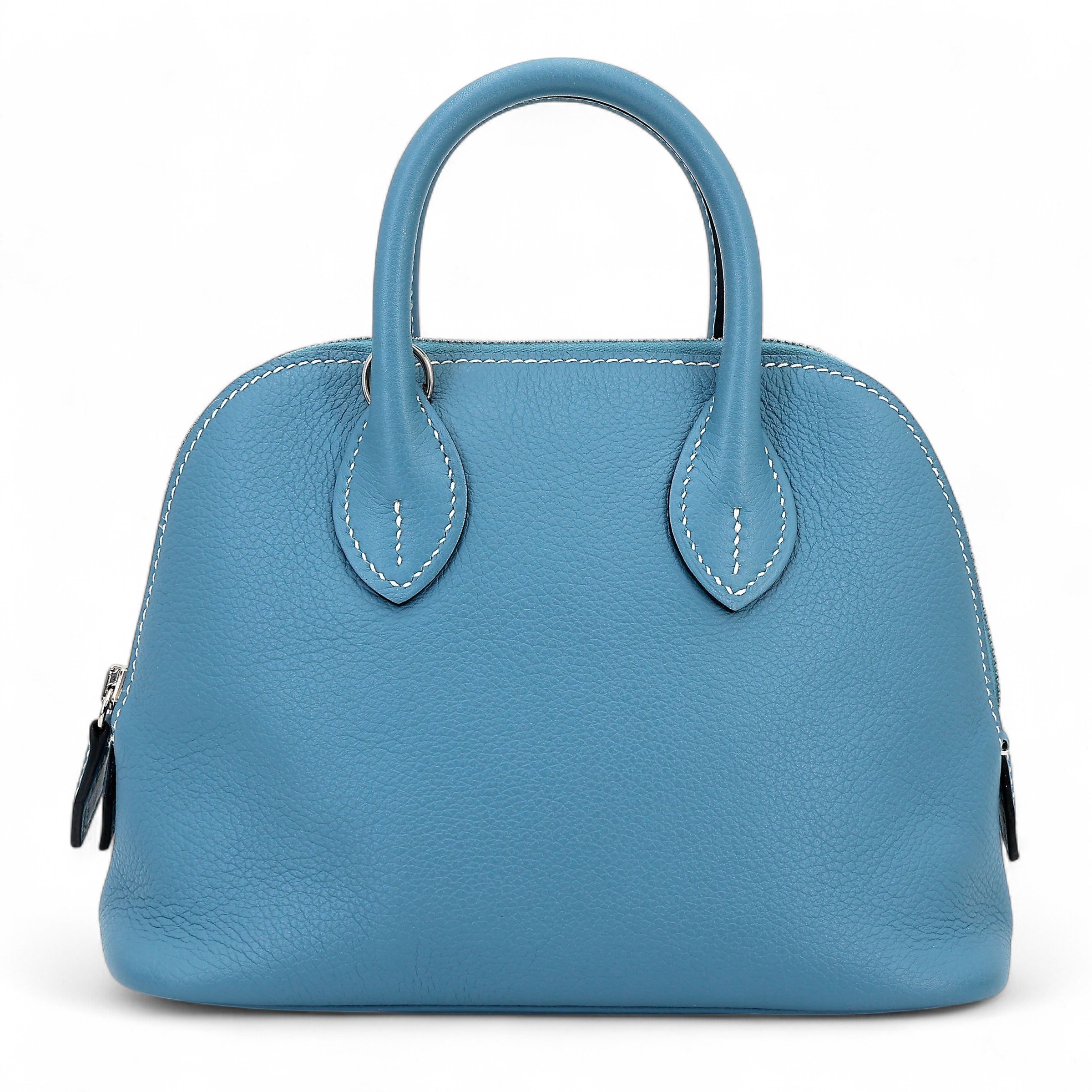 Hermes Very Good ( Rank A) HERMÈS Mini Bolide 1923 New Bleu Jean (D2) Evercolor Palladium hardware W (2024)