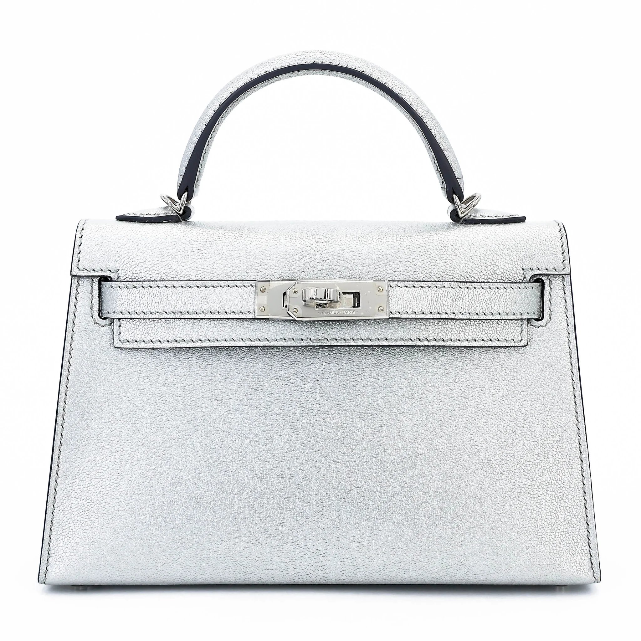 Excellent ( Rank SA ) HERMÈS Mini Kelly II Argent (05) Chamkilight Palladium hardware K (2025)