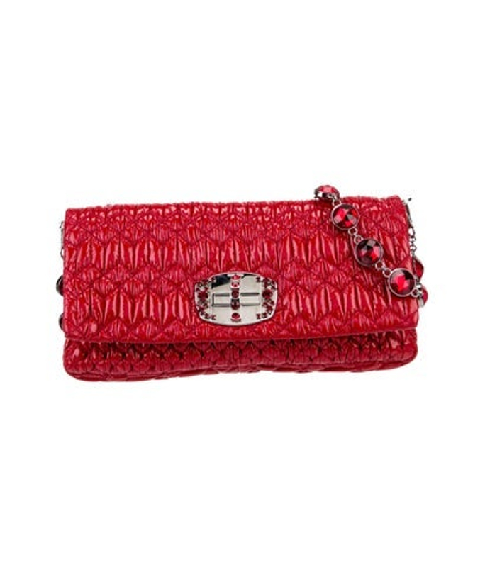 Miu Miu Miu Patent Leather Clutch