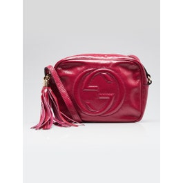 Gucci Pink Patent Leather Soho Disco Shoulder Bag