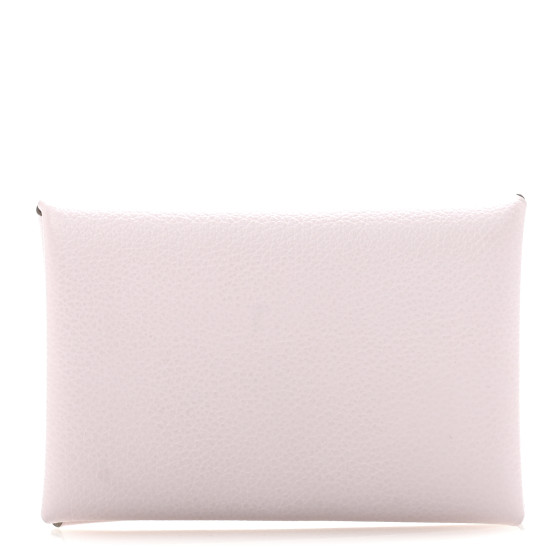 Hermes Evercolor Calvi Card Case Mauve Pale