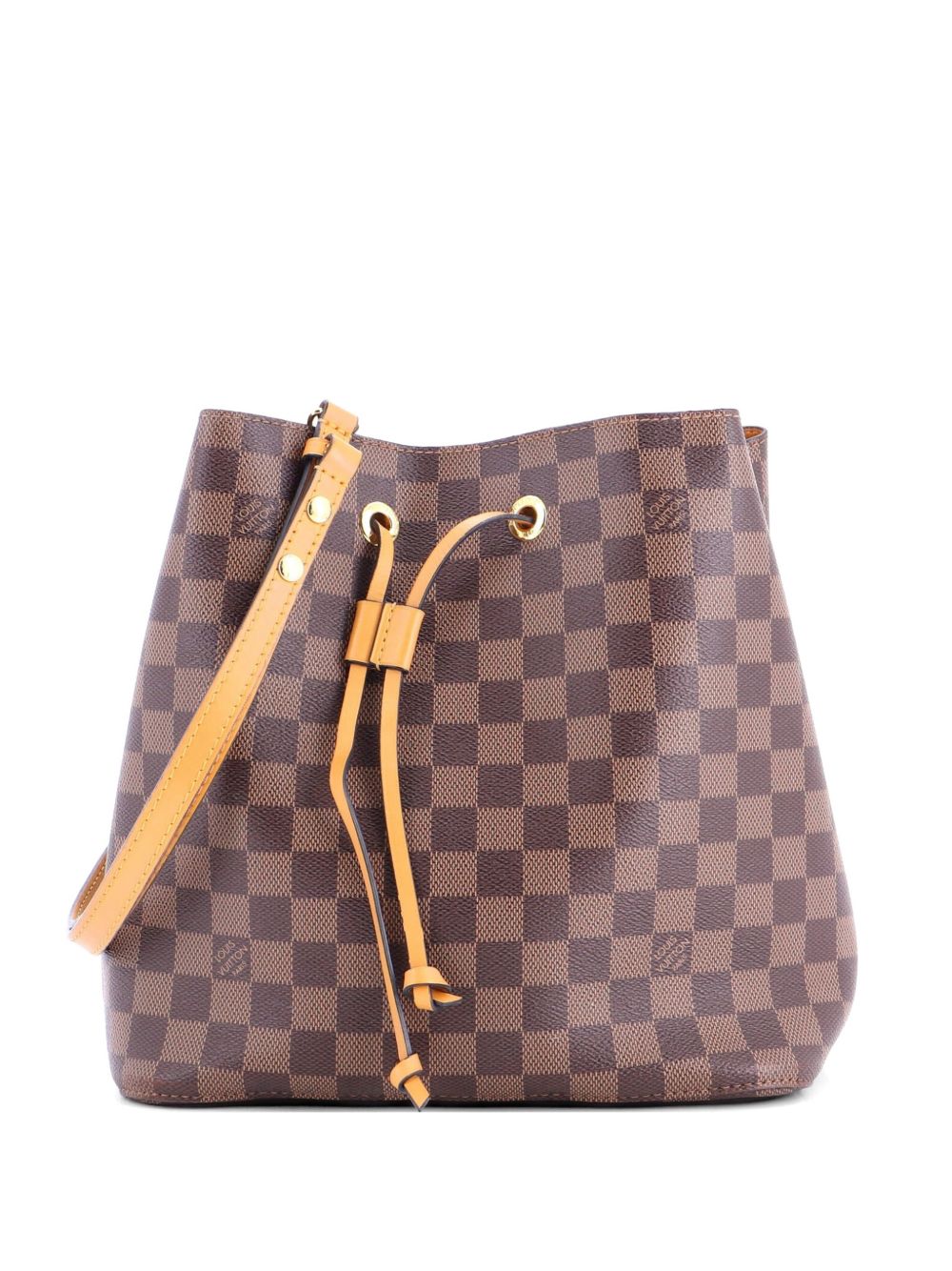 Louis Vuitton NeoNoe Handbag Damier with Leather MM bucket bag
