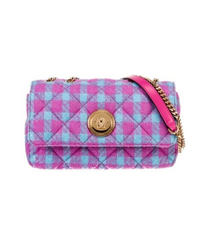 Versace Tweed Shoulder Bag W Tags