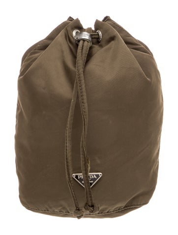 Enameled Metal Triangle Bucket Bag