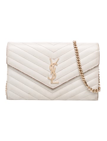 Saint Laurent Leather Wallet on Chain
