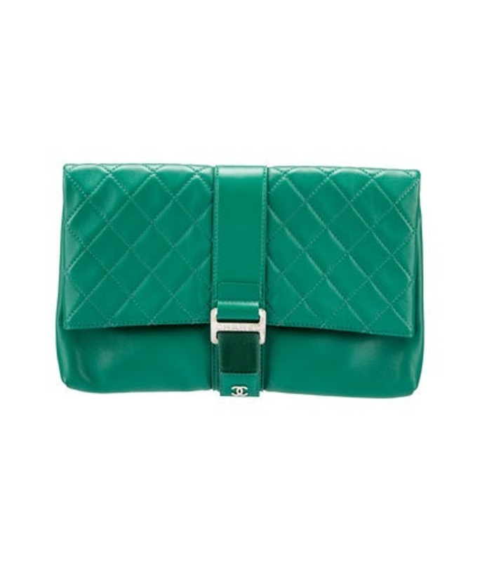 Chanel Quilted Grip Clutch