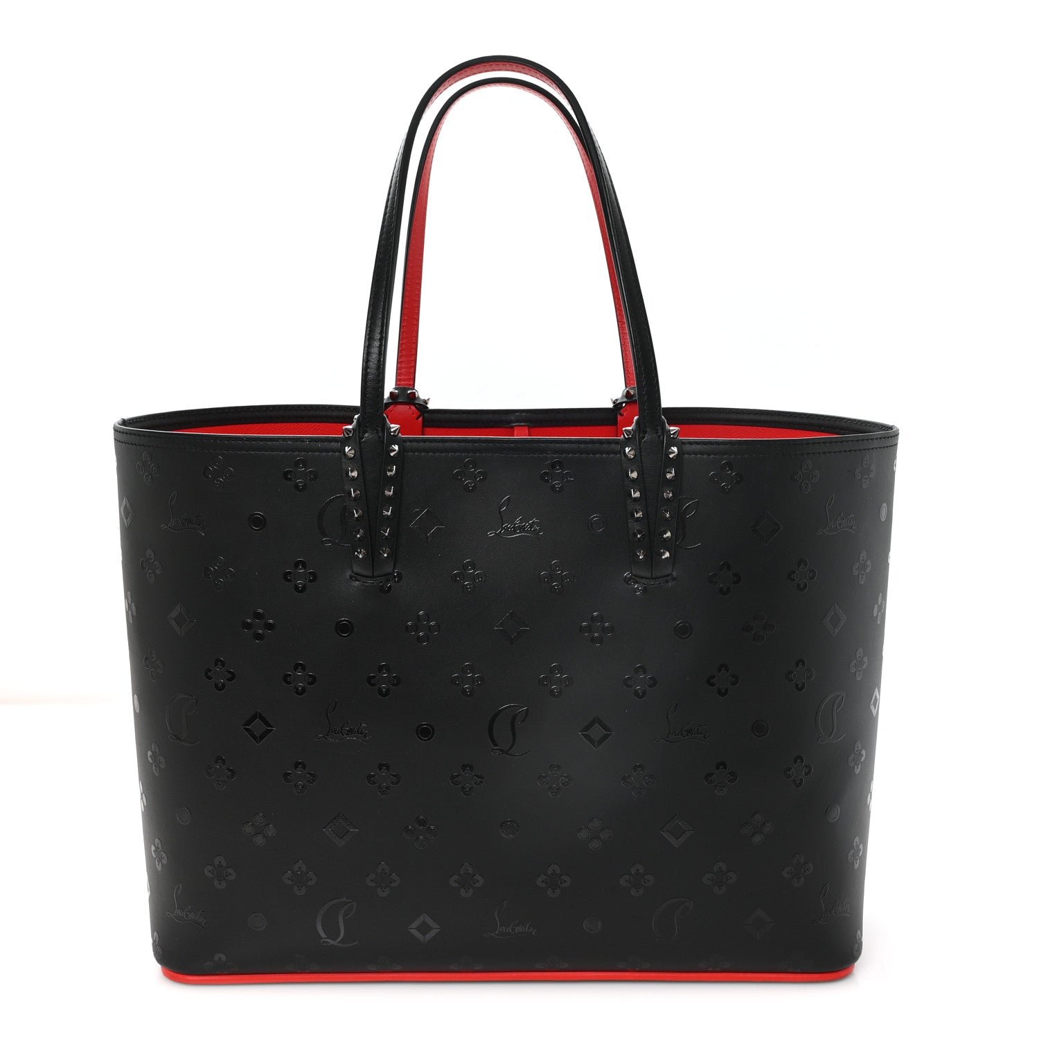 Christian Louboutin Calfskin Loubinthesky East West Cabata Tote Black
