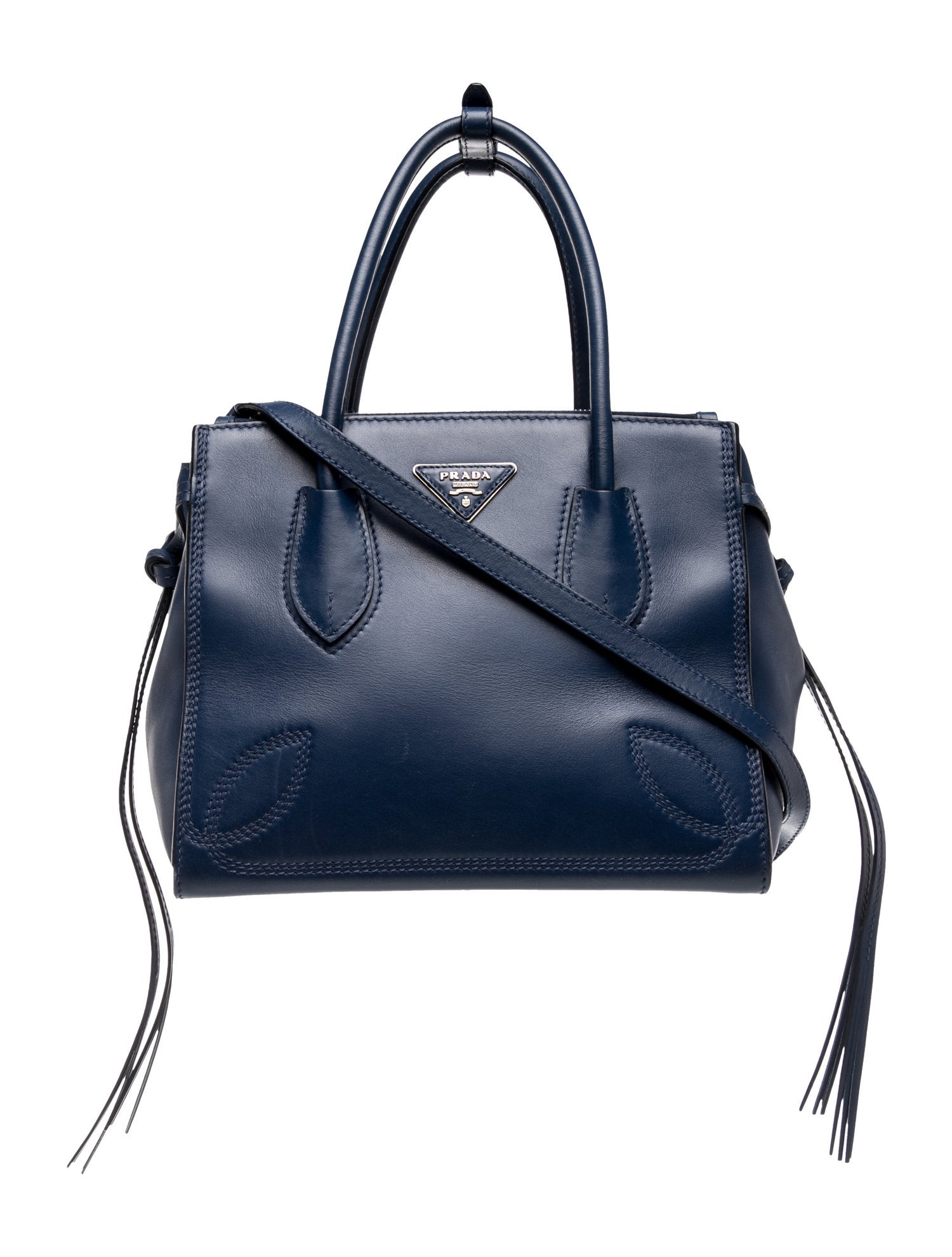 Prada Enameled Metal Triangle 2Way City Sport
