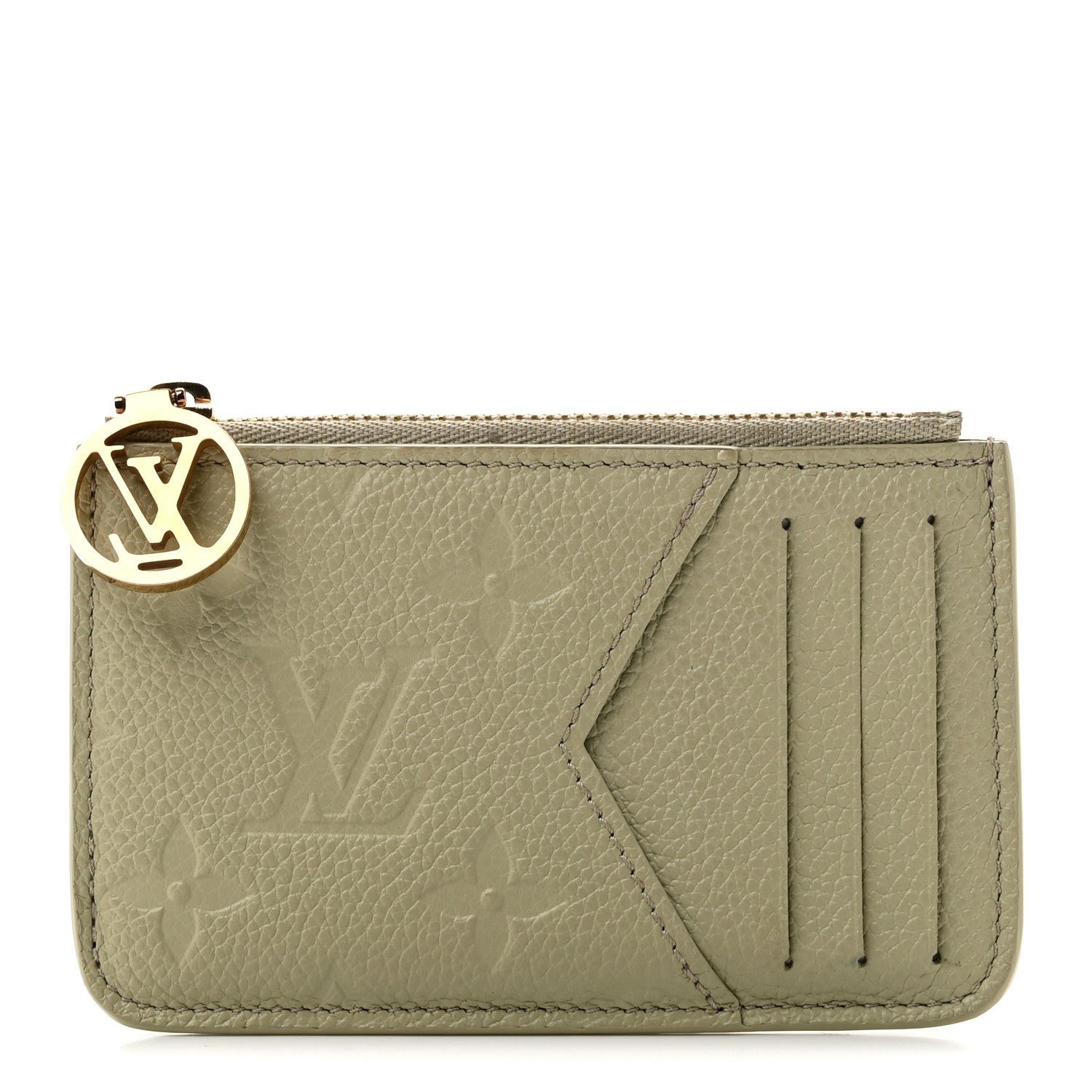 Louis Vuitton Empreinte Monogram Zipped Romy Card Holder Vert Asnieres