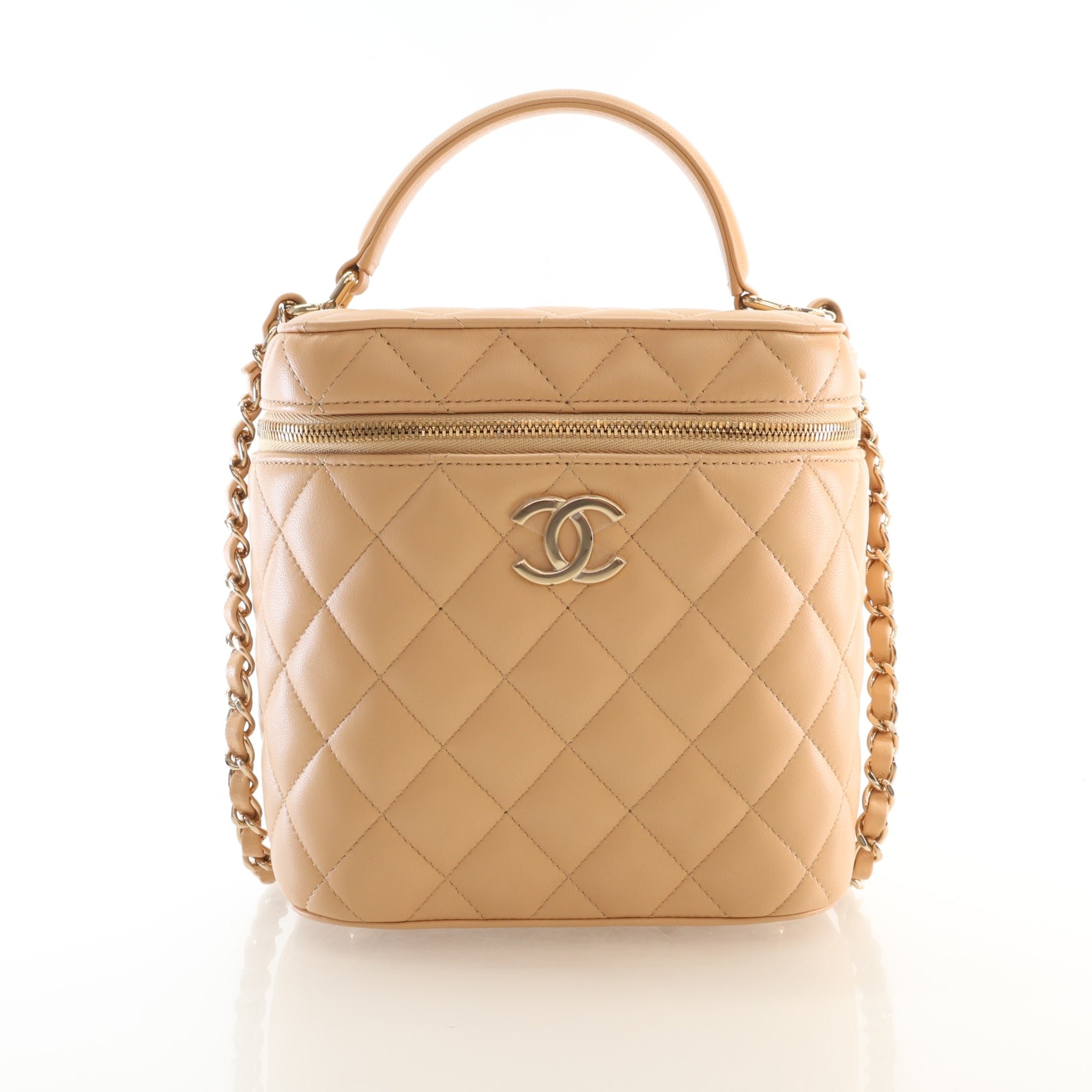 Chanel Lambskin Top Handle Vanity Case
