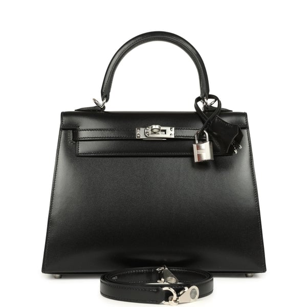 Hermes Hermes Kelly Sellier 25 Black Box Palladium Hardware