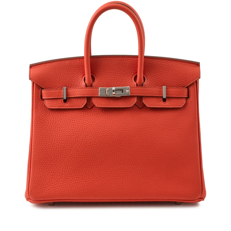 Capucine Togo Birkin 25 Palladium Hardware, 2017