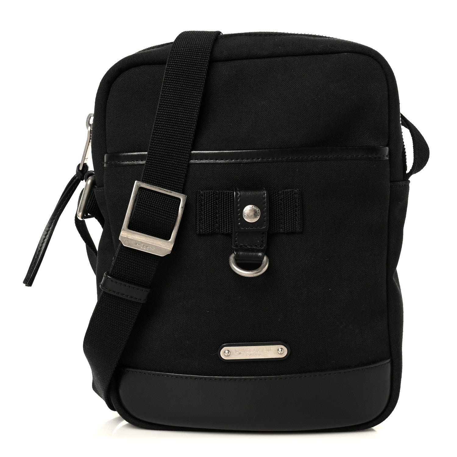 Saint Laurent Saint Laurent Canvas Rivington Race Pouch Black