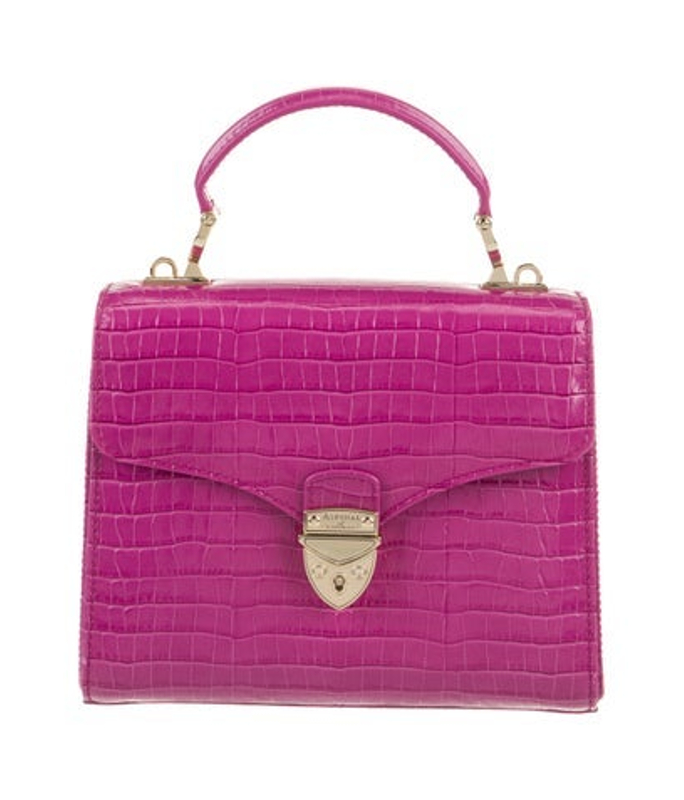 Aspinal of London Of London Embossed Leather Top Handle Bag