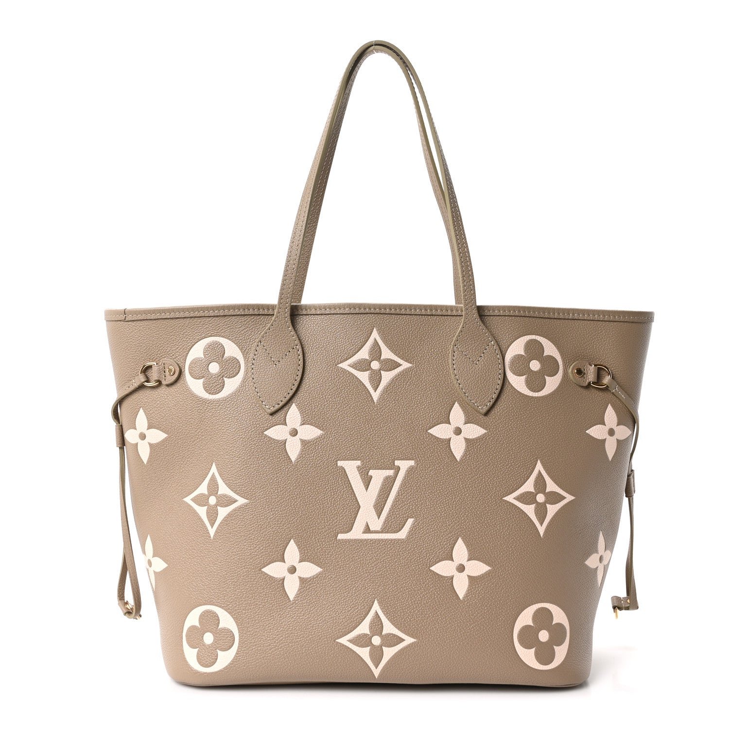 Louis Vuitton Empreinte Monogram Giant Neverfull MM Khaki Cream