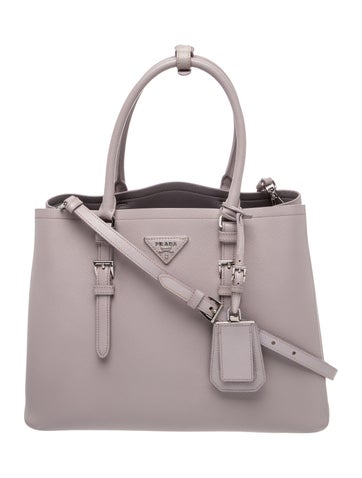 Saffiano Cuir Leather Top Handle Bag