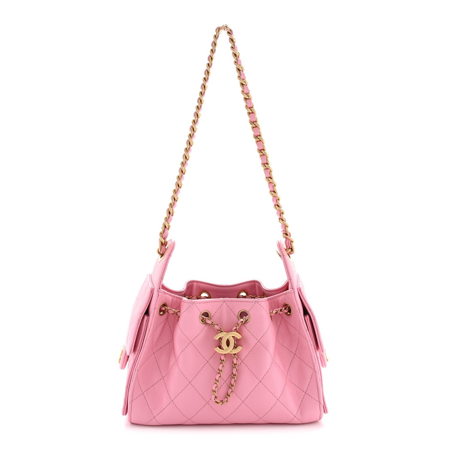 Chanel Caviar Quilted Mini Chanel 25 Handbag Pink