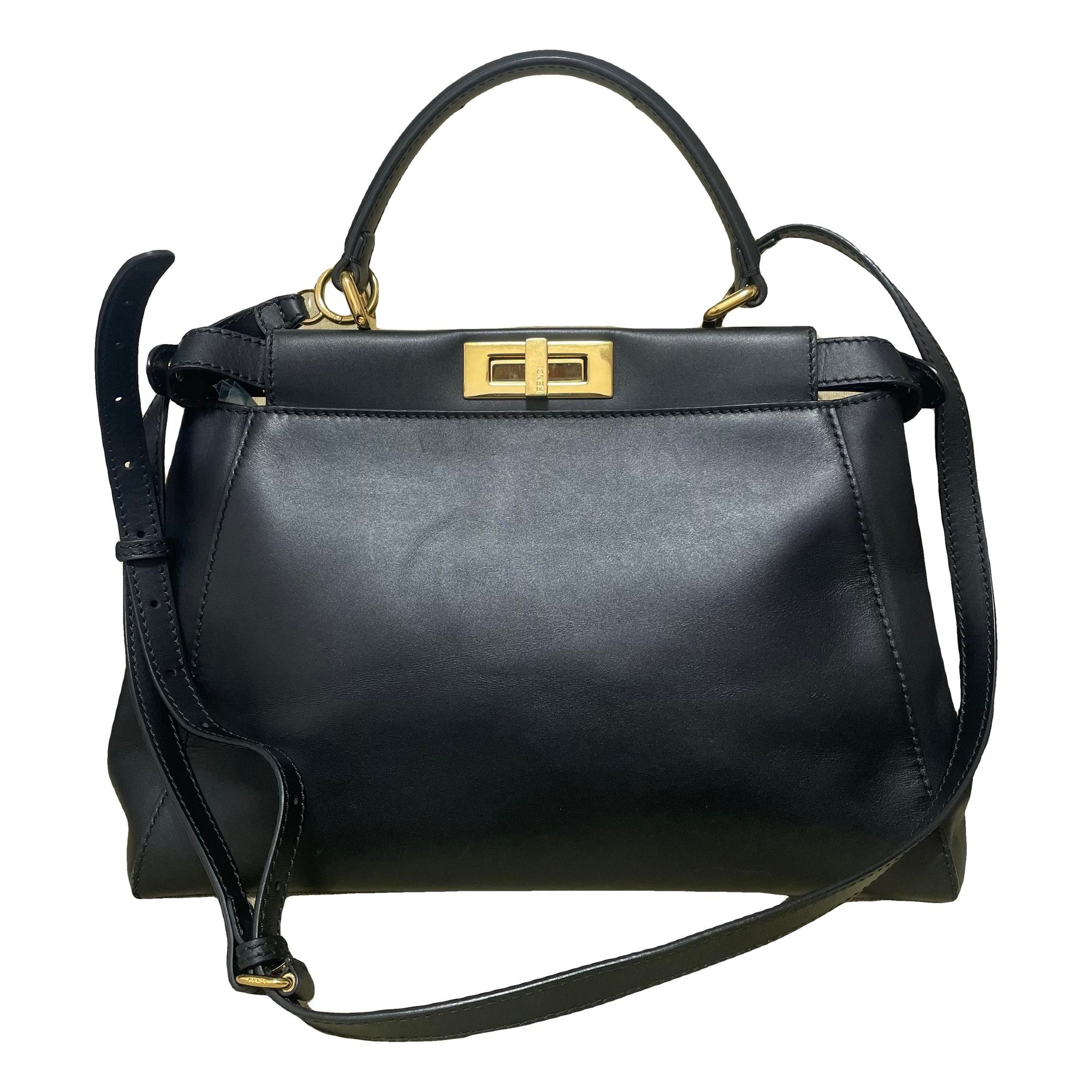Peekaboo leather handbag