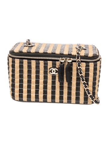 CC Raffia Vanity Case