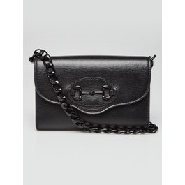 Gucci Black Leather 1955 Mini Horsebit Crossbody Bag