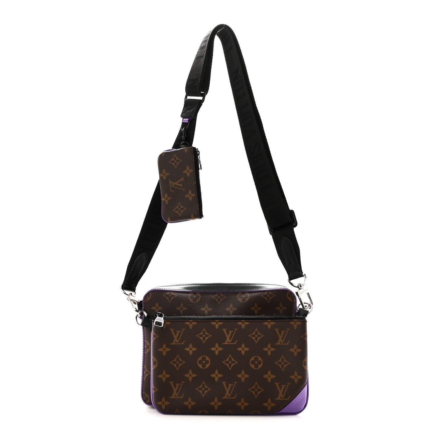 Louis Vuitton Monogram Macassar Trio Messenger Purple