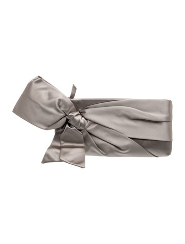 Valentino Satin Garavani Satin Bow Flap Clutch Mini